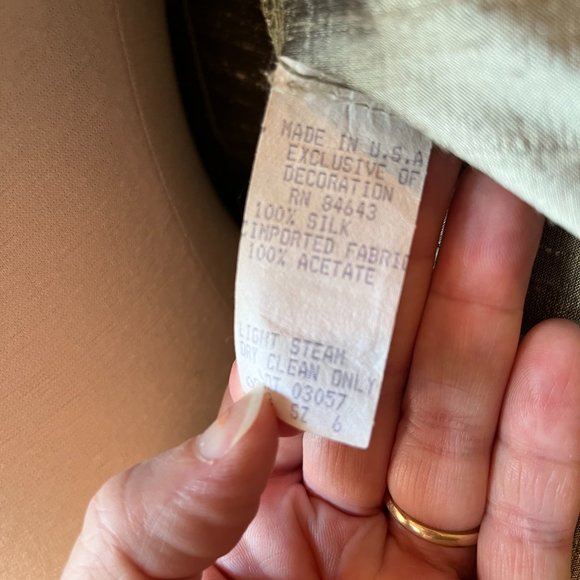 Watters Vintage Dupioni Silk Skirt Set Green Maxi Formal Mother of Bride Sz 6 - Picture 12 of 13